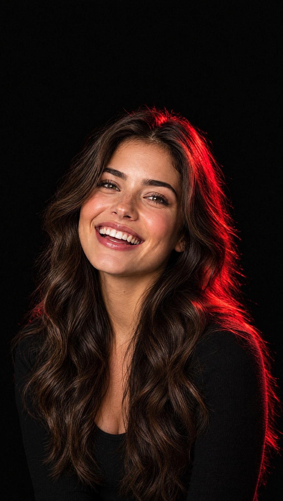 Smiling portrait lit by warm side light